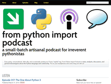 Tablet Screenshot of frompythonimportpodcast.com